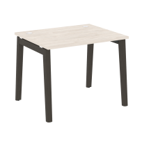 Onix Wood Стол офисный OW.SP-1.8 Дуб мали/Дуб светлый/Белый металл 980×800×750 Onix Wood Стол офисный OW.SP-1.8 Дуб мали/Дуб светлый/Белый металл 980×800×750