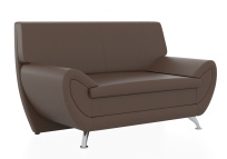 Двухместный диван Орион Euroforma /Экокожа Euroline / Терракотовый 924 / 1560×900×930