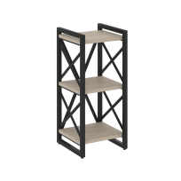 Loft Стеллаж на регулируемых опорах-3 полки VR.L-MST.O-3.4 Тиквуд тёмный/Чёрный металл 400×400×910 Loft Стеллаж на регулируемых опорах-3 полки VR.L-MST.O-3.4 Тиквуд тёмный/Чёрный металл 400×400×910