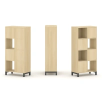 Стеллаж-перегородка односторонний средний четырёхъярусный Style Project SN.NS-421 Тиквуд Светлый/Металл Белый 754×400×1615 Стеллаж-перегородка односторонний средний четырёхъярусный Style Project SN.NS-421 Тиквуд Светлый/Металл Белый 754×400×1615