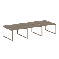 Metal System Quattro Р. ст. на 6 раб. места на О-образном м/к 40БО.СМ-6.2 Акация/Антрацит металл 3600*1475*750 Metal System Quattro Р. ст. на 6 раб. места на О-образном м/к 40БО.СМ-6.2 Акация/Антрацит металл 3600*1475*750