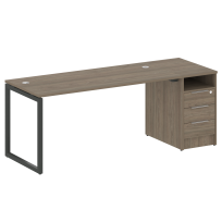 Metal System Quattro Р. ст. с тумбой на О-образном м/к 40БО.РС-СТП-1.4 Акация/Антрацит металл 2012*720*750 Metal System Quattro Р. ст. с тумбой на О-образном м/к 40БО.РС-СТП-1.4 Акация/Антрацит металл 2012*720*750