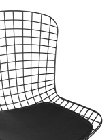 Стул обеденный Bertoia черный с черной подушкой 2 шт Стул обеденный Bertoia черный с черной подушкой 2 шт