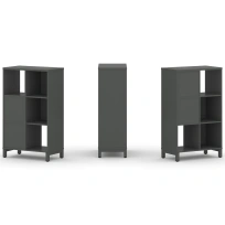 Стеллаж-перегородка двухсторонний средний трёхъярусный Style Project SN.NSD-321 Тиквуд Светлый/Металл Белый 754×400×1248 Стеллаж-перегородка двухсторонний средний трёхъярусный Style Project SN.NSD-321 Тиквуд Светлый/Металл Белый 754×400×1248