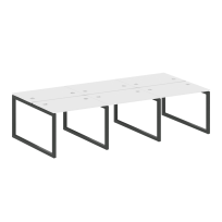 Metal System Quattro Р. ст. на 6 раб. места на О-образном м/к 50БО.СМ-6.1 Акация/Антрацит металл 3000*1475*750 Metal System Quattro Р. ст. на 6 раб. места на О-образном м/к 50БО.СМ-6.1 Акация/Антрацит металл 3000*1475*750