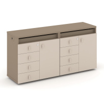 Estetica Набор №2. Тумба двойная+топ ES.NB.2T-2 Латте/Тиквуд тёмный 1500×410×750 Estetica Набор №2. Тумба двойная+топ ES.NB.2T-2 Латте/Тиквуд тёмный 1500×410×750