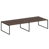 Metal System Quattro Р. ст. на 4 раб. места на О-образном м/к 40БО.СМ-4.5 Акация/Антрацит металл 3600*1475*750 Metal System Quattro Р. ст. на 4 раб. места на О-образном м/к 40БО.СМ-4.5 Акация/Антрацит металл 3600*1475*750