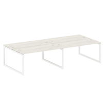 Metal System Quattro Р. ст. на 4 раб. места на О-образном м/к 50БО.СМ-4.4 Акация/Антрацит металл 3200*1475*750