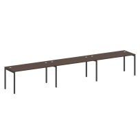 Metal System Quattro Р. ст. на 3 раб. места на П-образном м/к 40БП.СМ-3.4 Акация/Антрацит металл 4800*720*750 Metal System Quattro Р. ст. на 3 раб. места на П-образном м/к 40БП.СМ-3.4 Акация/Антрацит металл 4800*720*750