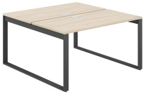 Стол-бенч с лючком Allegro / 1400×1638×750 / Профиль О-образный: 70×20 Антрацит / Столешница: Белый / AG.138.WH.L.72.AN Стол-бенч с лючком Allegro / 1400×1638×750 / Профиль О-образный: 70×20 Антрацит / Столешница: Белый / AG.138.WH.L.72.AN