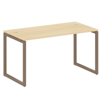 Metal System Quattro Стол офисный на О-образном м/к 40БО.СП-3 Вяз/Мокко металл 1400×720×750