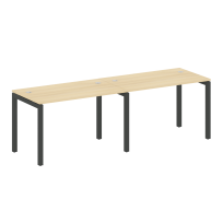 Metal System Quattro Р. ст. на 2 раб. места на П-образном м/к 50БП.СМ-2.2 Акация/Антрацит металл 2400*720*750 Metal System Quattro Р. ст. на 2 раб. места на П-образном м/к 50БП.СМ-2.2 Акация/Антрацит металл 2400*720*750