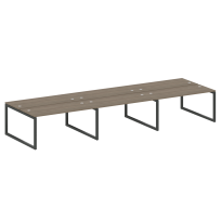 Metal System Quattro Р. ст. на 6 раб. места на О-образном м/к 50БО.СМ-6.4 Акация/Антрацит металл 4800*1475*750 Metal System Quattro Р. ст. на 6 раб. места на О-образном м/к 50БО.СМ-6.4 Акация/Антрацит металл 4800*1475*750
