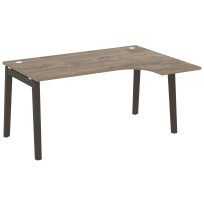 Onix Wood Стол эргономичный правый OW.SA-4 (R) Белый бриллиант/Дуб светлый/Белый металл 1580*1180*750 (800/460)