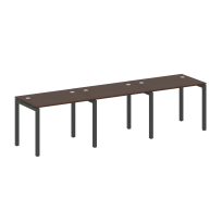 Metal System Quattro Р. ст. на 3 раб. места на П-образном м/к 50БП.СМ-3.1 Акация/Антрацит металл 3000*720*750 Metal System Quattro Р. ст. на 3 раб. места на П-образном м/к 50БП.СМ-3.1 Акация/Антрацит металл 3000*720*750