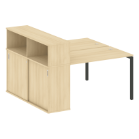 Metal System Quattro Р. ст. с шкафом-купе на П-образном м/к 40БП.РС-СШК-2.2 Т Акация/Антрацит металл 1610*1475*1098 Metal System Quattro Р. ст. с шкафом-купе на П-образном м/к 40БП.РС-СШК-2.2 Т Акация/Антрацит металл 1610*1475*1098
