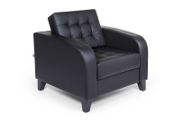 Кресло Рольф Вуд Euroforma / Экокожа Euroline / Черный / 890×850×840