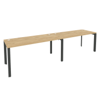 Onix Рабочая станция на П-образном м/к O.MP-RS-2.4.7 Тиквуд светлый/Антрацит металл 3160*720*750