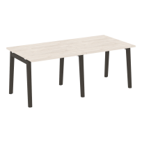Onix Wood Стол переговорный (2 столешницы) OW.PRG-2.1 Белый бриллиант/Дуб светлый/Белый металл 1960*980*750 Onix Wood Стол переговорный (2 столешницы) OW.PRG-2.1 Белый бриллиант/Дуб светлый/Белый металл 1960*980*750