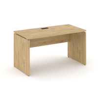 Стол офисный Style Project SN-D.SP-004 / Акация Лорка – Белый – Черная заглушка / 1580×600×750 Стол офисный Style Project SN-D.SP-004 / Акация Лорка – Белый – Черная заглушка / 1580×600×750