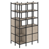 Loft Угловой внешний стеллаж наборный VR.L-54 Тиквуд тёмный/Белый металл 862×1278×2280 Loft Угловой внешний стеллаж наборный VR.L-54 Тиквуд тёмный/Белый металл 862×1278×2280