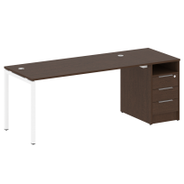Metal System Quattro Р. ст. с тумбой на П-образном м/к 40БП.РС-СТП-1.4 Акация/Антрацит металл 2012*720*750 Metal System Quattro Р. ст. с тумбой на П-образном м/к 40БП.РС-СТП-1.4 Акация/Антрацит металл 2012*720*750