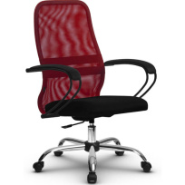 Кресло офисное Metta  SU-CP-8P (SU-СК130-8P) CH / Красный – Красный