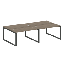 Metal System Quattro Р. ст. на 4 раб. места на О-образном м/к 50БО.СМ-4.3 Акация/Антрацит металл 2800*1475*750 Metal System Quattro Р. ст. на 4 раб. места на О-образном м/к 50БО.СМ-4.3 Акация/Антрацит металл 2800*1475*750