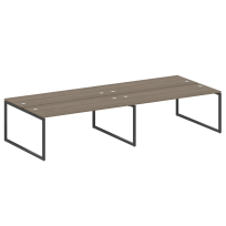 Metal System Quattro Р. ст. на 4 раб. места на О-образном м/к 40БО.СМ-4.5 Акация/Антрацит металл 3600*1475*750 Metal System Quattro Р. ст. на 4 раб. места на О-образном м/к 40БО.СМ-4.5 Акация/Антрацит металл 3600*1475*750