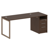 Metal System Quattro Р. ст. с тумбой на О-образном м/к 40БО.РС-СТП-1.3 Акация/Антрацит металл 1812*720*750 Metal System Quattro Р. ст. с тумбой на О-образном м/к 40БО.РС-СТП-1.3 Акация/Антрацит металл 1812*720*750