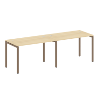Metal System Quattro Р. ст. на 2 раб. места на П-образном м/к 40БП.СМ-2.2 Акация/Антрацит металл 2400*720*750 Metal System Quattro Р. ст. на 2 раб. места на П-образном м/к 40БП.СМ-2.2 Акация/Антрацит металл 2400*720*750