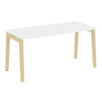 Onix Wood Стол офисный OW.SP-4.7 Дуб мали/Дуб светлый/Белый металл 1580×720×750 Onix Wood Стол офисный OW.SP-4.7 Дуб мали/Дуб светлый/Белый металл 1580×720×750