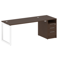 Metal System Quattro Р. ст. с тумбой на О-образном м/к 50БО.РС-СТП-1.4 Акация/Антрацит металл 2012*720*750 Metal System Quattro Р. ст. с тумбой на О-образном м/к 50БО.РС-СТП-1.4 Акация/Антрацит металл 2012*720*750