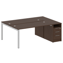 Metal System Quattro Р. ст. с тумбой на П-образном м/к 50БП.РС-СТП-2.4 Акация/Антрацит металл 2012*1475*750 Metal System Quattro Р. ст. с тумбой на П-образном м/к 50БП.РС-СТП-2.4 Акация/Антрацит металл 2012*1475*750