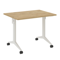 X-Pull Стол складной мобильный X.M-1.7 Тиквуд тёмный/Белый металл 980×720×753
