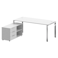 Metal System Direct Стол руководителя с тумбой левый БГ.СРТ-5.8 (L) Акация/Нерж. сталь 1900*1620*750 Metal System Direct Стол руководителя с тумбой левый БГ.СРТ-5.8 (L) Акация/Нерж. сталь 1900*1620*750
