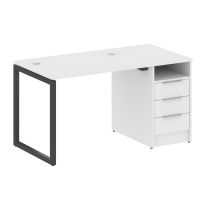 Metal System Quattro Р. ст. с тумбой на О-образном м/к 40БО.РС-СТП-1.1 Акация/Антрацит металл 1412*720*750 Metal System Quattro Р. ст. с тумбой на О-образном м/к 40БО.РС-СТП-1.1 Акация/Антрацит металл 1412*720*750
