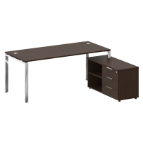 Metal System Direct Стол руководителя с тумбой правый БГ.СРТ-5.8 (R) Акация/Нерж. сталь 1900*1620*750 Metal System Direct Стол руководителя с тумбой правый БГ.СРТ-5.8 (R) Акация/Нерж. сталь 1900*1620*750