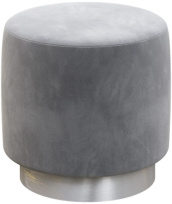 Vermont Пуфик PV-1 Latte Lux 412/Серебро 450*450*425 Vermont Пуфик PV-1 Latte Lux 412/Серебро 450*450*425