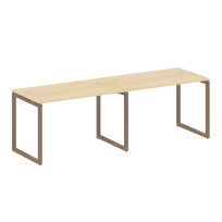 Metal System Quattro Р. ст. на 2 раб. места на О-образном м/к 40БО.СМ-2.2 Акация/Антрацит металл 2400*720*750 Metal System Quattro Р. ст. на 2 раб. места на О-образном м/к 40БО.СМ-2.2 Акация/Антрацит металл 2400*720*750