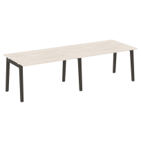 Onix Wood Стол переговорный (2 столешницы) OW.PRG-2.3 Белый бриллиант/Дуб светлый/Белый металл 2760*980*750 Onix Wood Стол переговорный (2 столешницы) OW.PRG-2.3 Белый бриллиант/Дуб светлый/Белый металл 2760*980*750