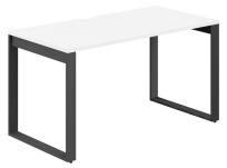 Стол офисный с лючком Allegro / 1200×600×750 / Профиль О-образный: 70×20 Антрацит / Столешница: Белый / AG.101.WH.L.72.AN Стол офисный с лючком Allegro / 1200×600×750 / Профиль О-образный: 70×20 Антрацит / Столешница: Белый / AG.101.WH.L.72.AN