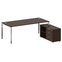 Metal System Direct Стол руководителя с тумбой правый БГ.СРТ-6.9 (R) Акация/Нерж. сталь 2100*1720*750 Metal System Direct Стол руководителя с тумбой правый БГ.СРТ-6.9 (R) Акация/Нерж. сталь 2100*1720*750