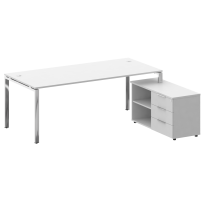 Metal System Direct Стол руководителя с тумбой правый БГ.СРТ-6.9 (R) Акация/Нерж. сталь 2100*1720*750 Metal System Direct Стол руководителя с тумбой правый БГ.СРТ-6.9 (R) Акация/Нерж. сталь 2100*1720*750