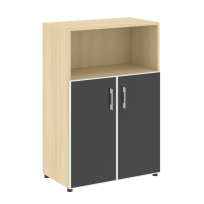 Шкаф LT.ST-2.2 R black Yalta / Дуб Мали – Стекло Black 800×450×1195