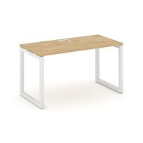 Стол офисный Style Project SN-5O.SP-004 / Дуб Табак – Металл Белый / 1580×600×750 Стол офисный Style Project SN-5O.SP-004 / Дуб Табак – Металл Белый / 1580×600×750