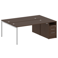 Metal System Quattro Р. ст. с тумбой на П-образном м/к 40БП.РС-СТП-2.4 Акация/Антрацит металл 2012*1475*750 Metal System Quattro Р. ст. с тумбой на П-образном м/к 40БП.РС-СТП-2.4 Акация/Антрацит металл 2012*1475*750