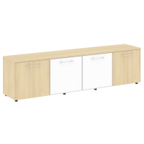 Тумба модульная LT.TS-4.5 white Yalta / Дуб Мали – Стекло White 2188×450×580
