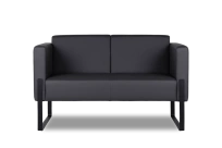 Диван офисный двухместный Тренд Euroforma / Экокожа Euroline / Серый / 1270×780×780 Диван офисный двухместный Тренд Euroforma / Экокожа Euroline / Серый / 1270×780×780