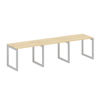 Metal System Quattro Р. ст. на 3 раб. места на О-образном м/к 50БО.СМ-3.1 Акация/Антрацит металл 3000*720*750 Metal System Quattro Р. ст. на 3 раб. места на О-образном м/к 50БО.СМ-3.1 Акация/Антрацит металл 3000*720*750